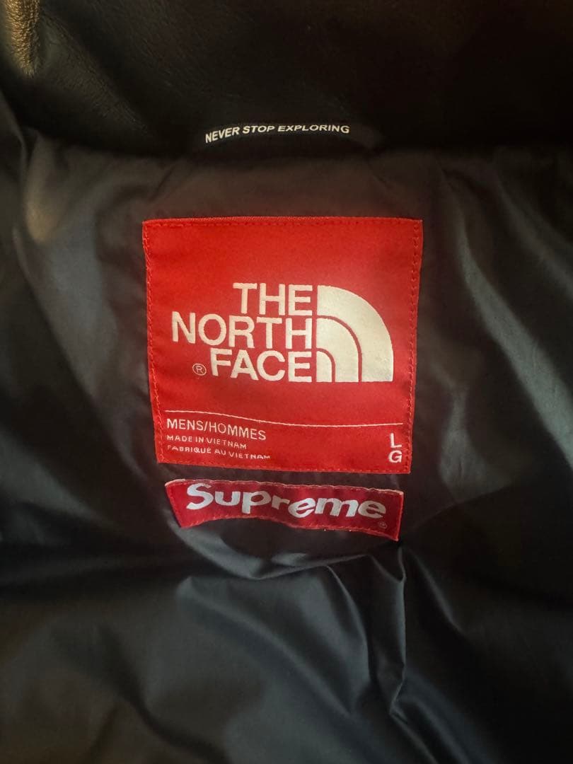 【L】国内正規品SupremeNorth Face Leather Nuptse