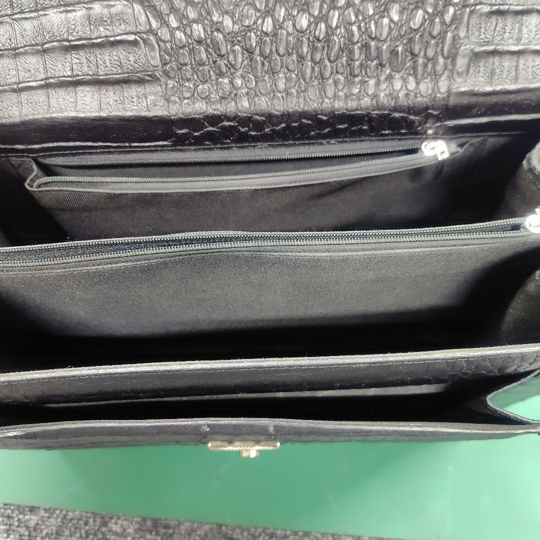 【未使用】Maturi 最高級 カイマン クロコダイル セカンドバッグ