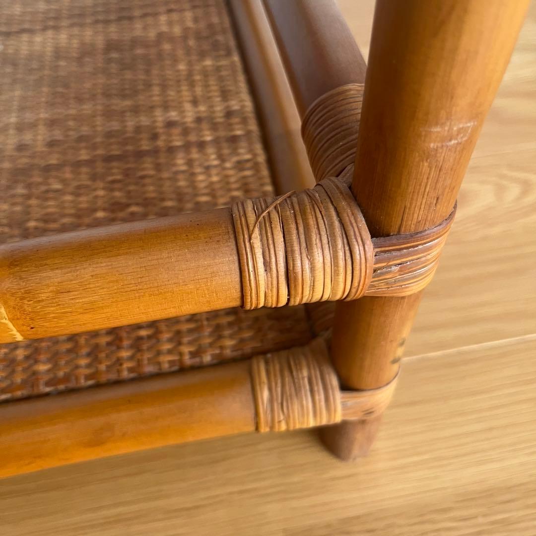 ラタン コーナーシェルフ 籐家具 3段 収納棚 ナチュラル 北欧風　ラック