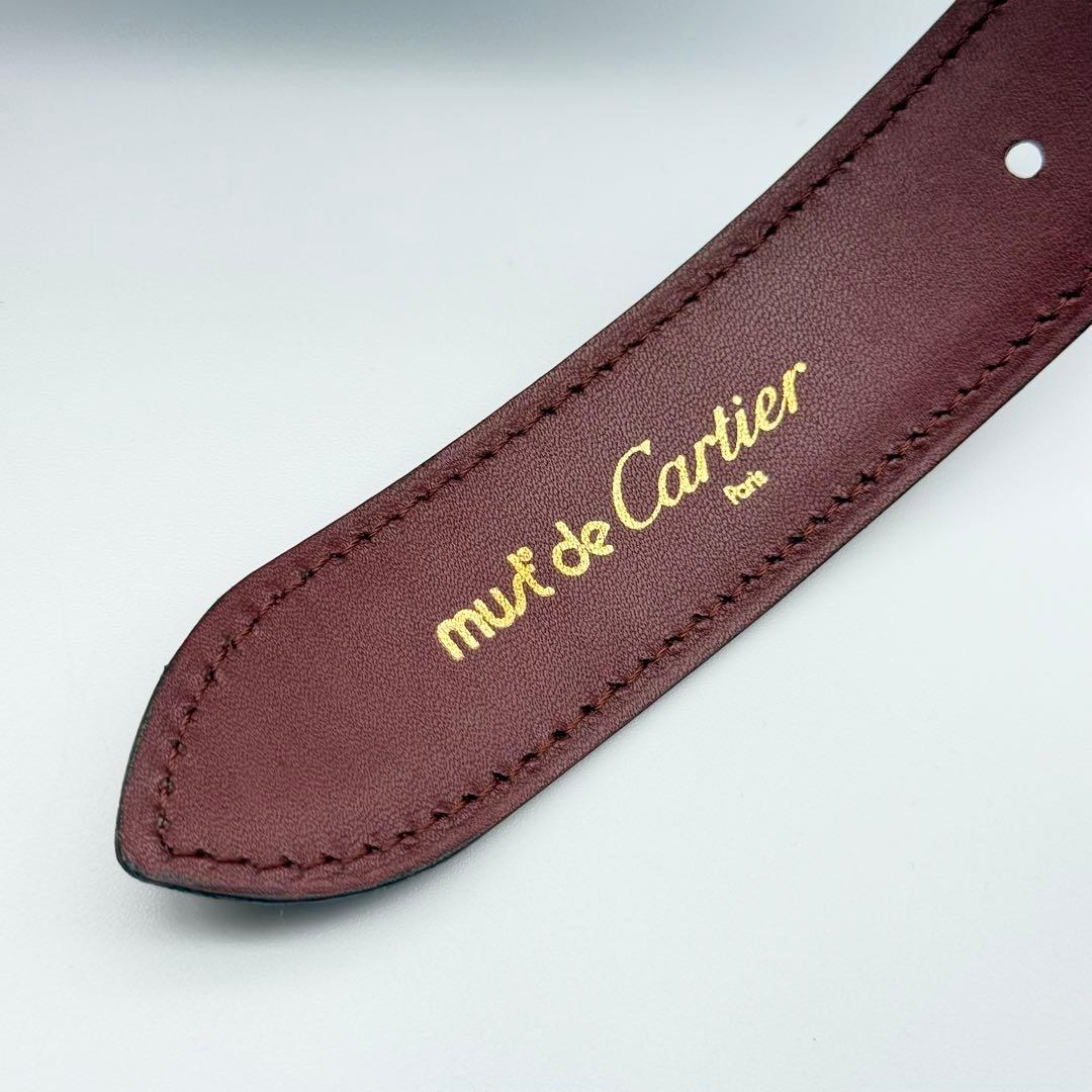 ✨未使用級✨カルティエ ベルト マストライン 本革 箱付 ゴールド金具 ボルドー