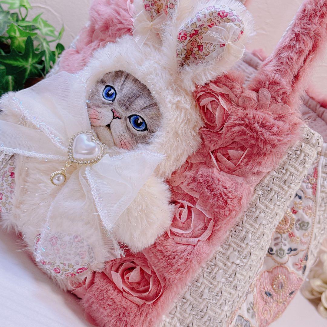 ☆*☆様 コヤンイサムチョン♡新作♡薔薇ファー×インド刺繍ルミちゃんのキューブト