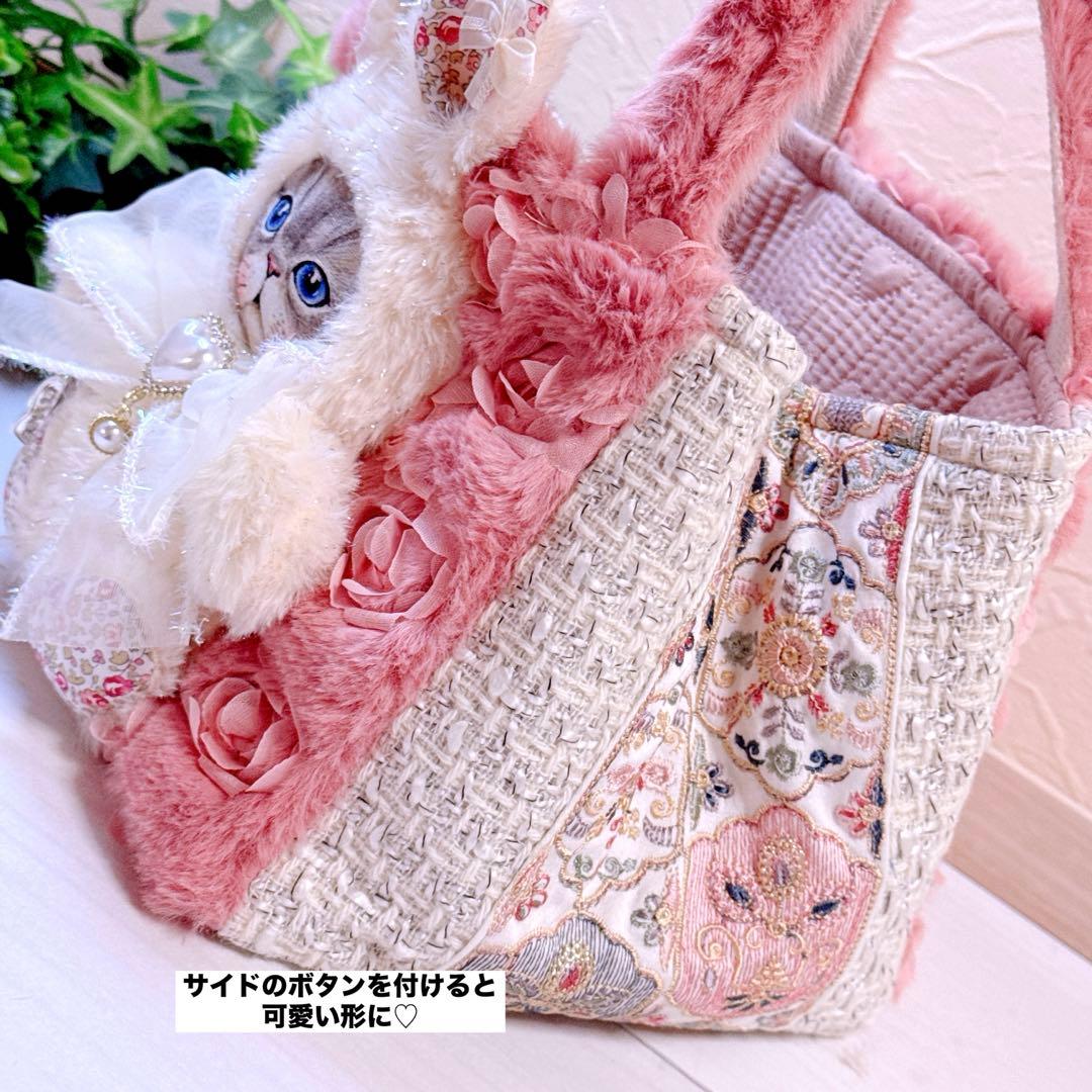 ☆*☆様 コヤンイサムチョン♡新作♡薔薇ファー×インド刺繍ルミちゃんのキューブト