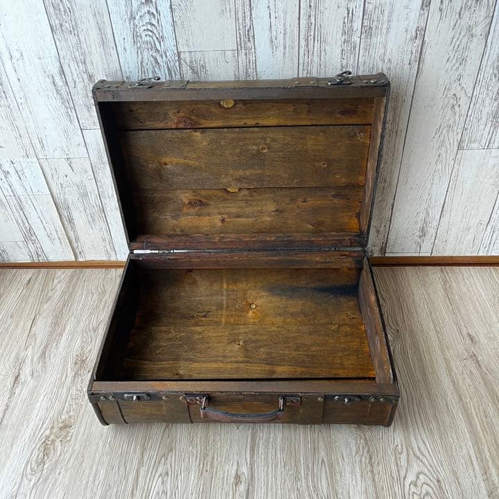 トランク大中2個セット インテリア 収納 アンティーク雑貨 撮影セット 雑貨