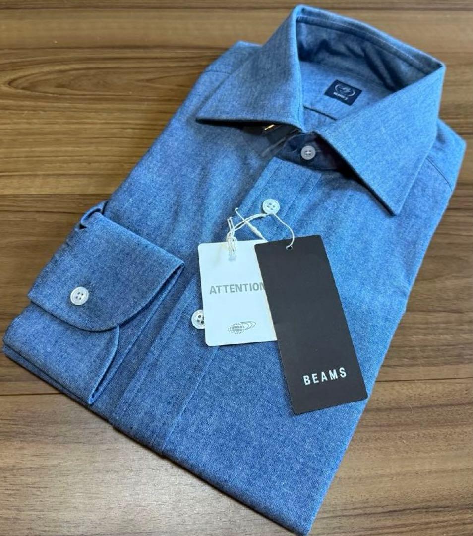yama hige Beams F ドレスシャツ　ワイシャツ　インディゴ