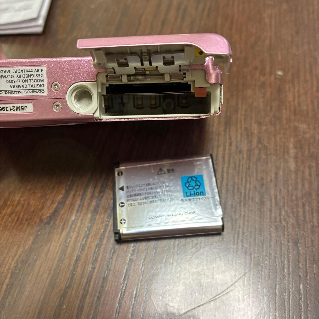 OLYMPUS μ-5010 ピンク コンパクトデジタルカメラ 充電器なし