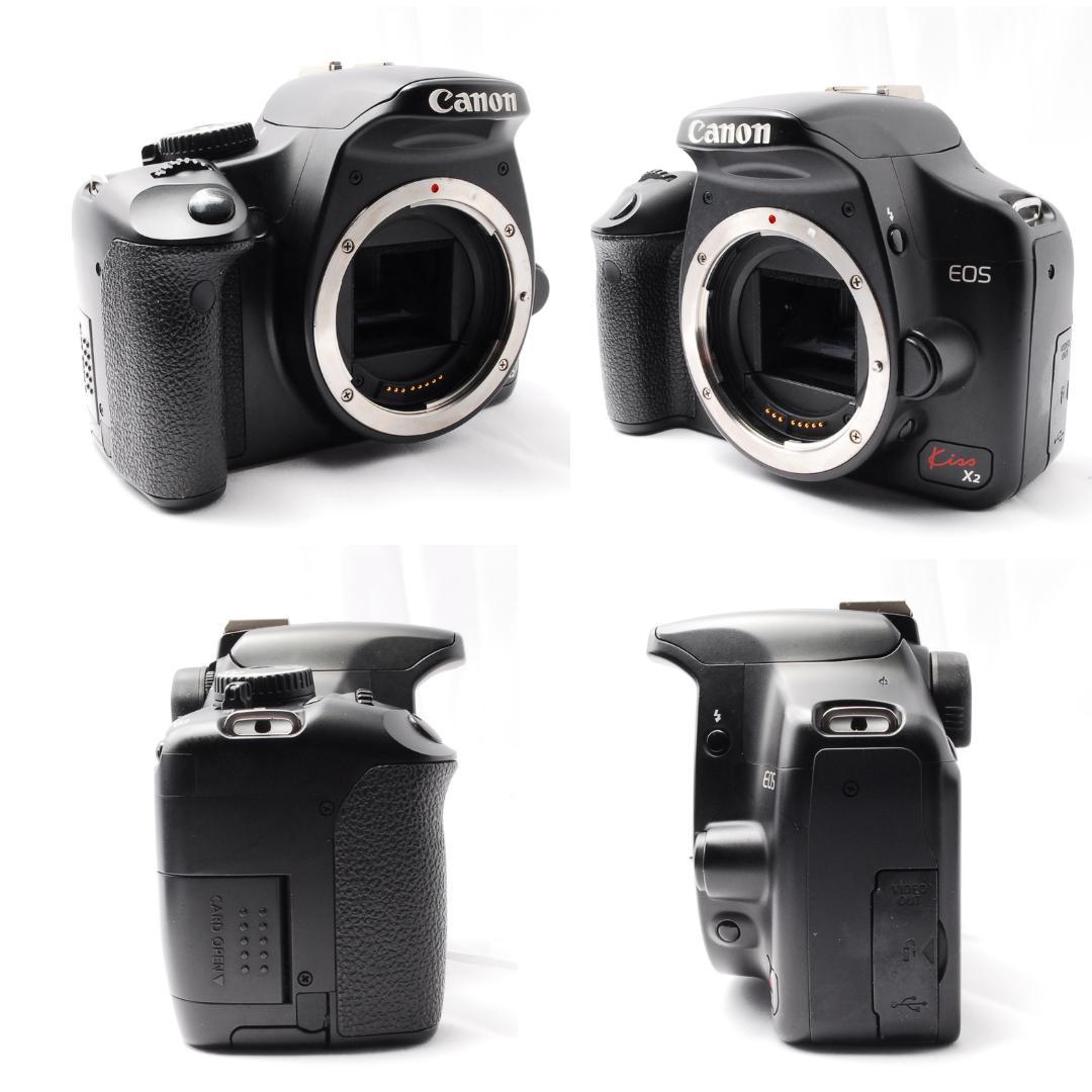 初心者⭐キャノン kiss X2⭐ダブルレンズセット⭐スマホ転送⭐バッグ付