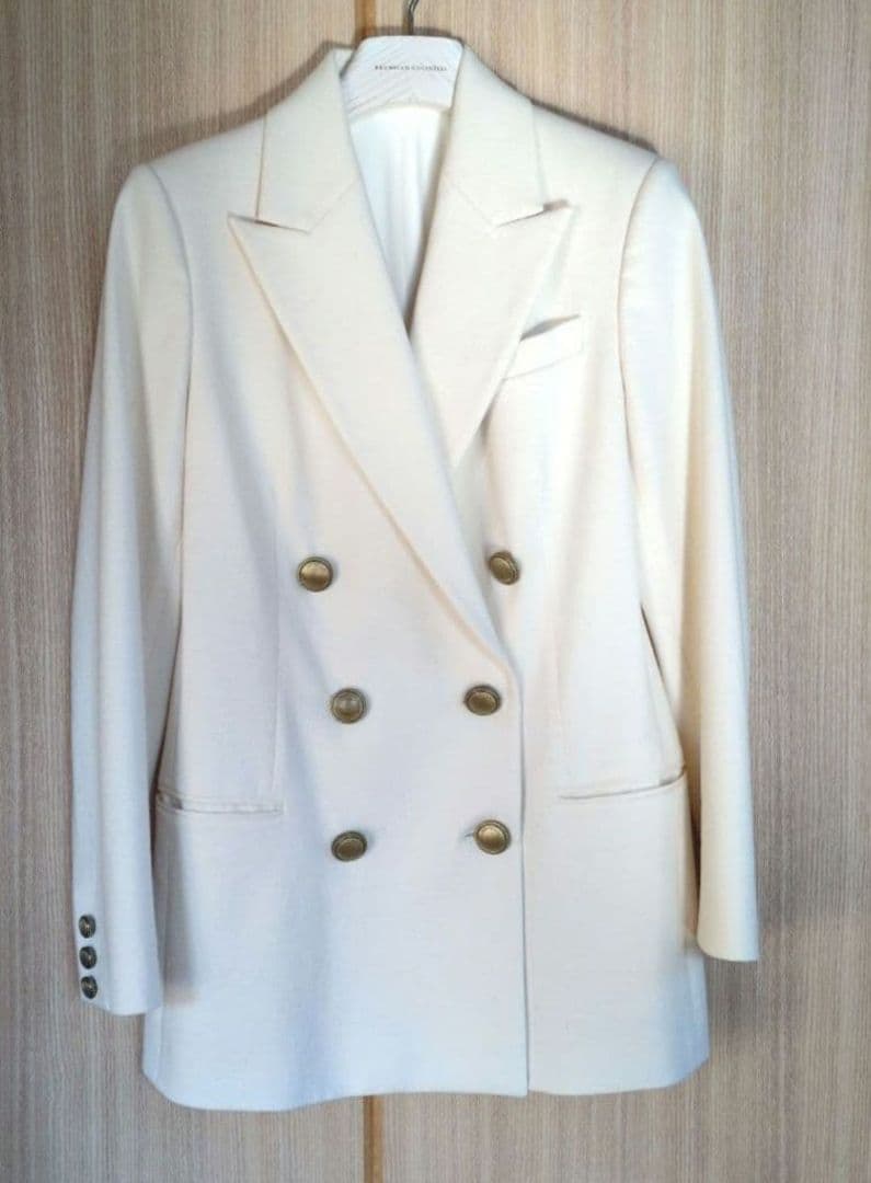 BRUNELLO CUCINELLI カシミヤ Vネックニット Mシルクトップス