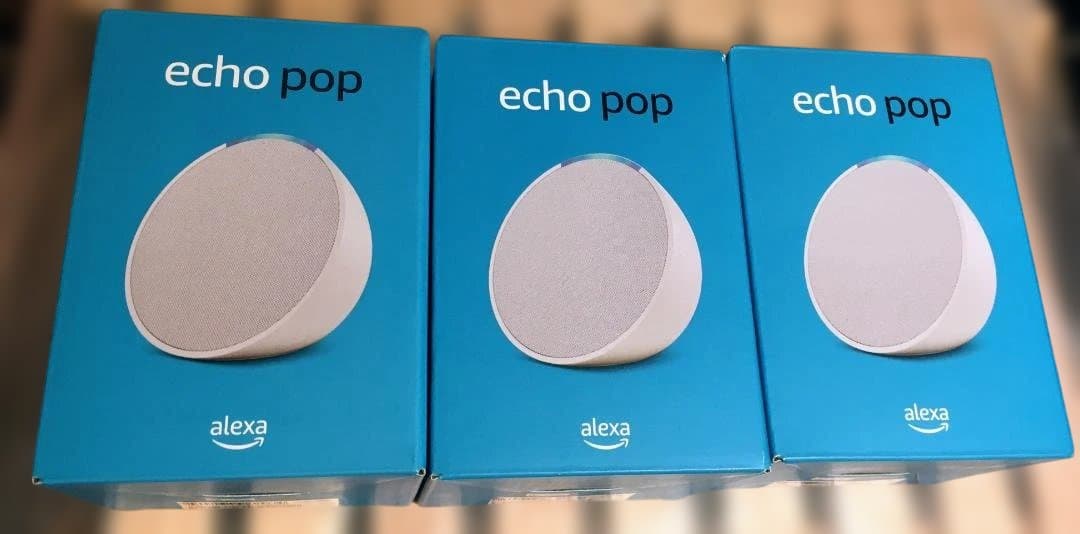 Amazon Echo Pop 3台 グレーシャーホワイト スマートスピーカー