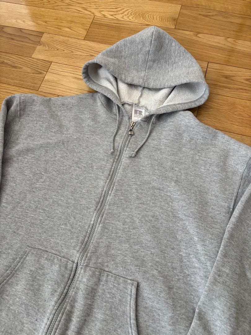 USA製 90s RUSSELL ラッセル ジップ パーカー グレー Lサイズ