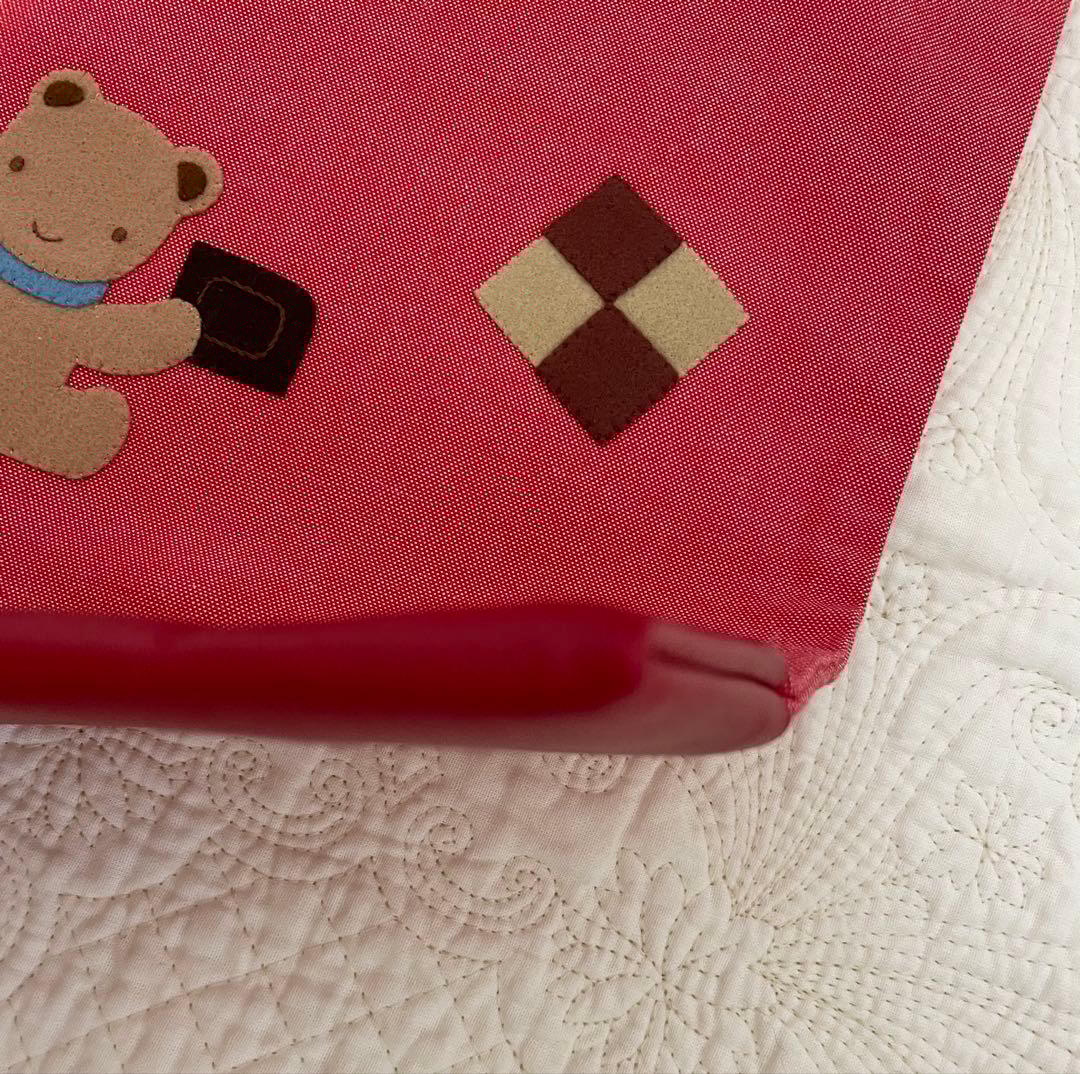 お値下げ　familiar デニムバック　チョコレート