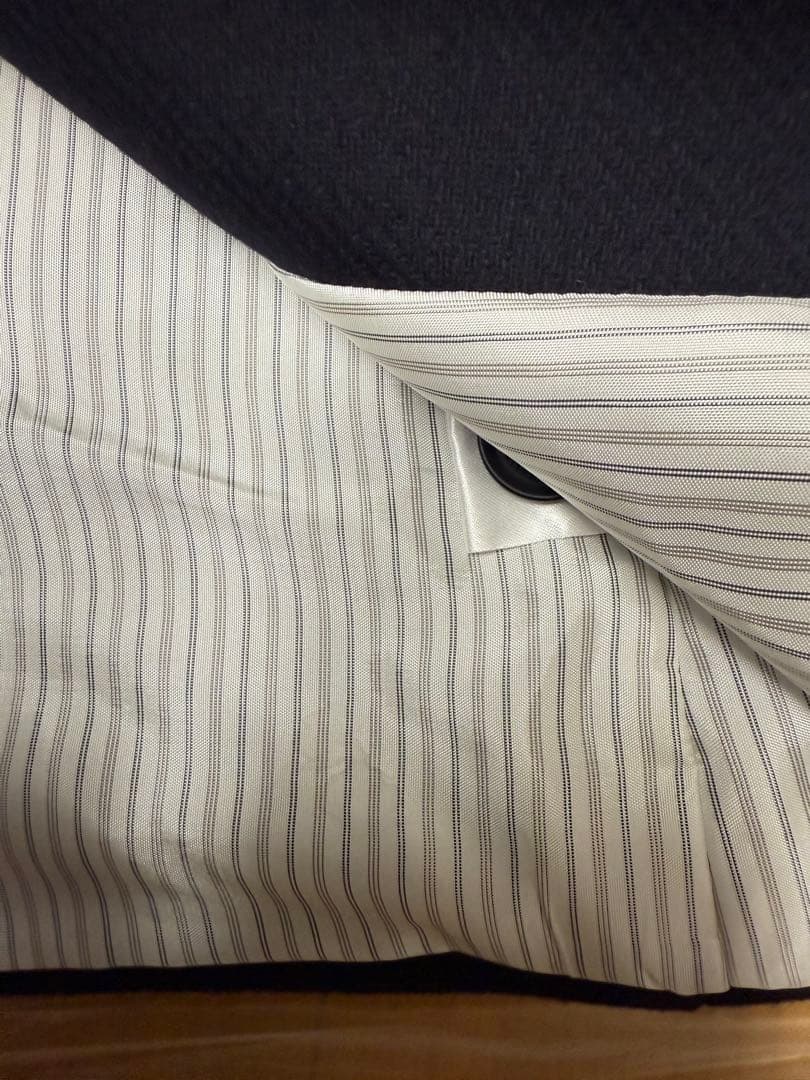 Bonpoint（ボンポワン）ネイビーフリル付き襟コート8A/130