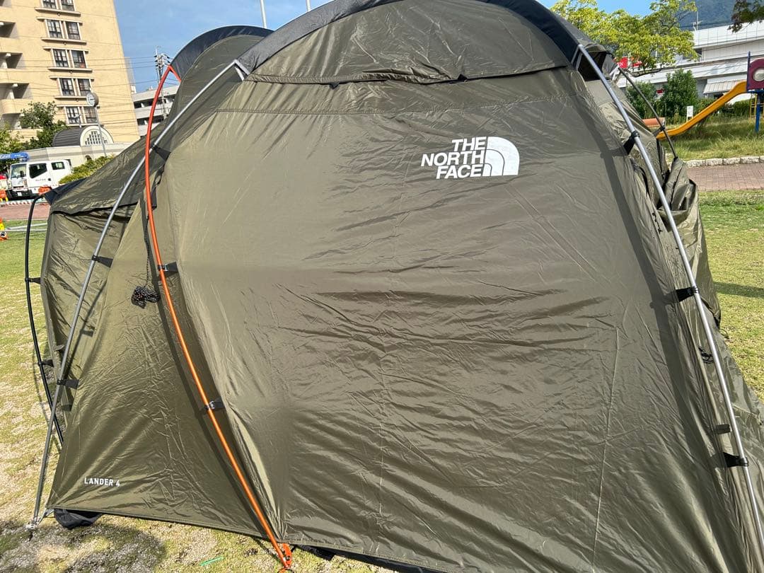 最終値下中【美品】ザノースフェイス ランダー4 キャンプテント オリーブ 前室付