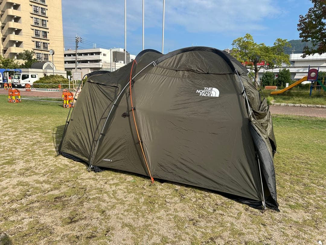 最終値下中【美品】ザノースフェイス ランダー4 キャンプテント オリーブ 前室付