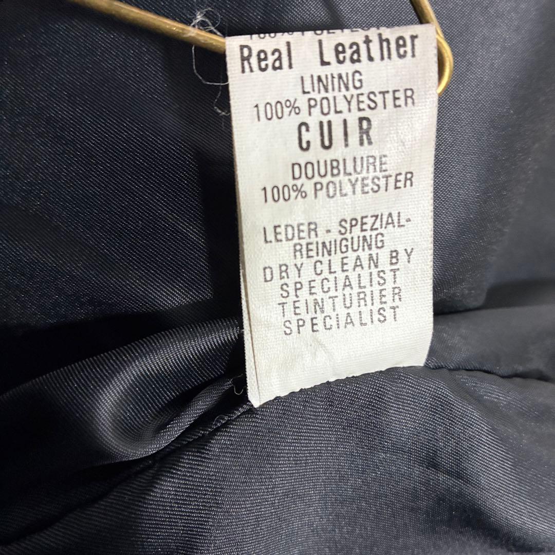 EURO VINTAGE シングルレザージャケット ボックス 短丈 カウハイド