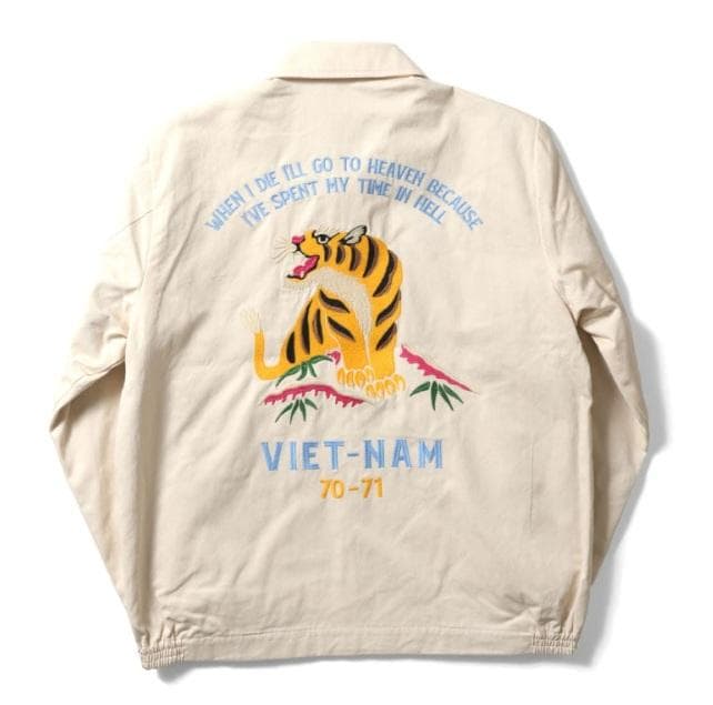 新品 XLサイズ HOUSTON ベトナム ジャケット ベトジャン オフホワイト