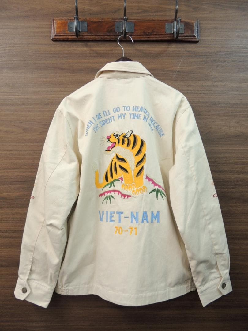 新品 XLサイズ HOUSTON ベトナム ジャケット ベトジャン オフホワイト