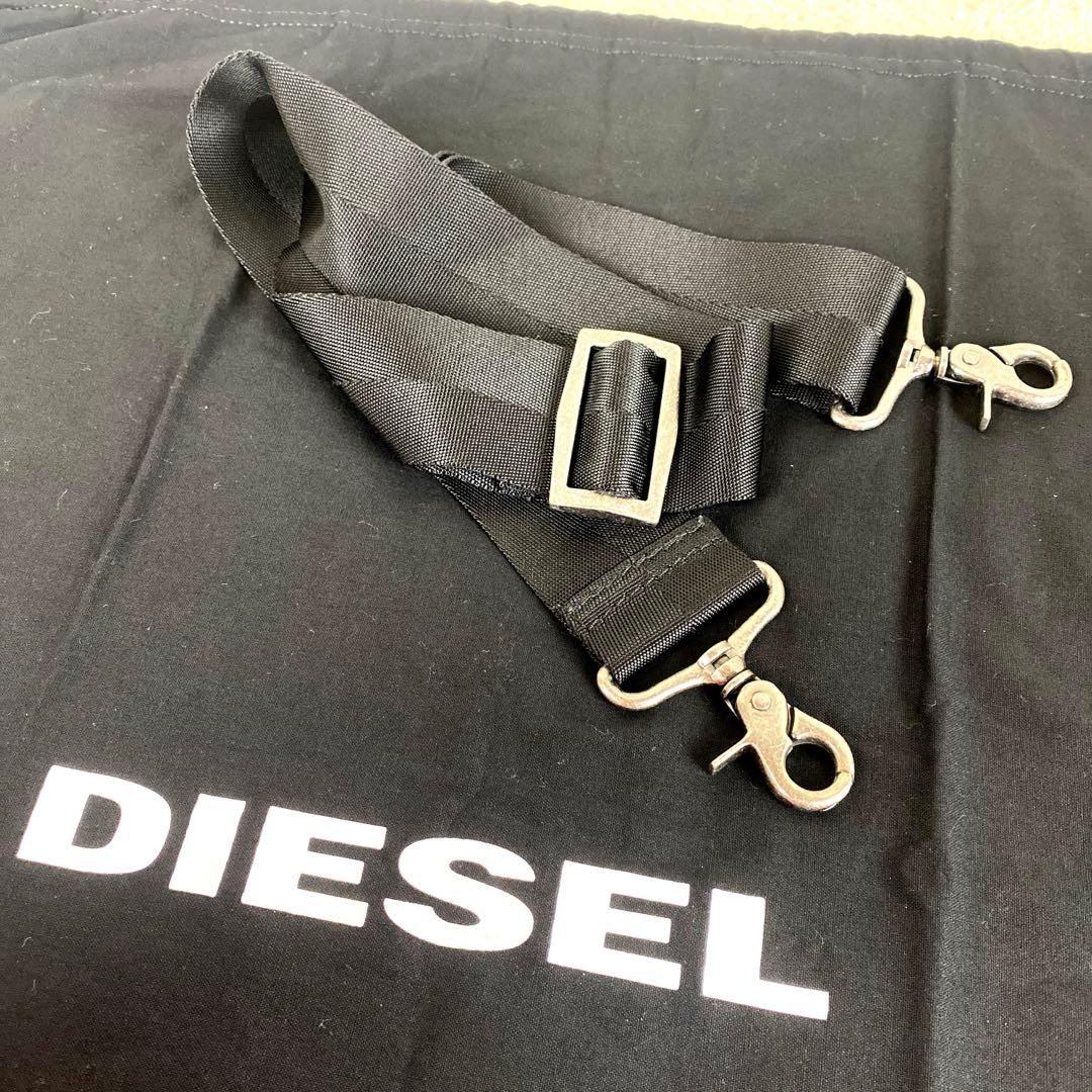 【美品】DIESEL 大型ボストンバッグ 2way Black leather