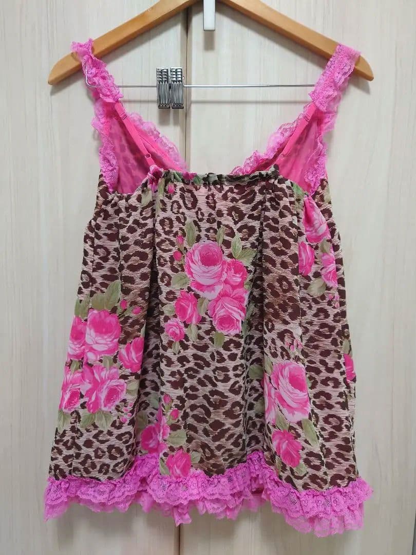 MA＊RS ヒョウ薔薇柄キャミトップス