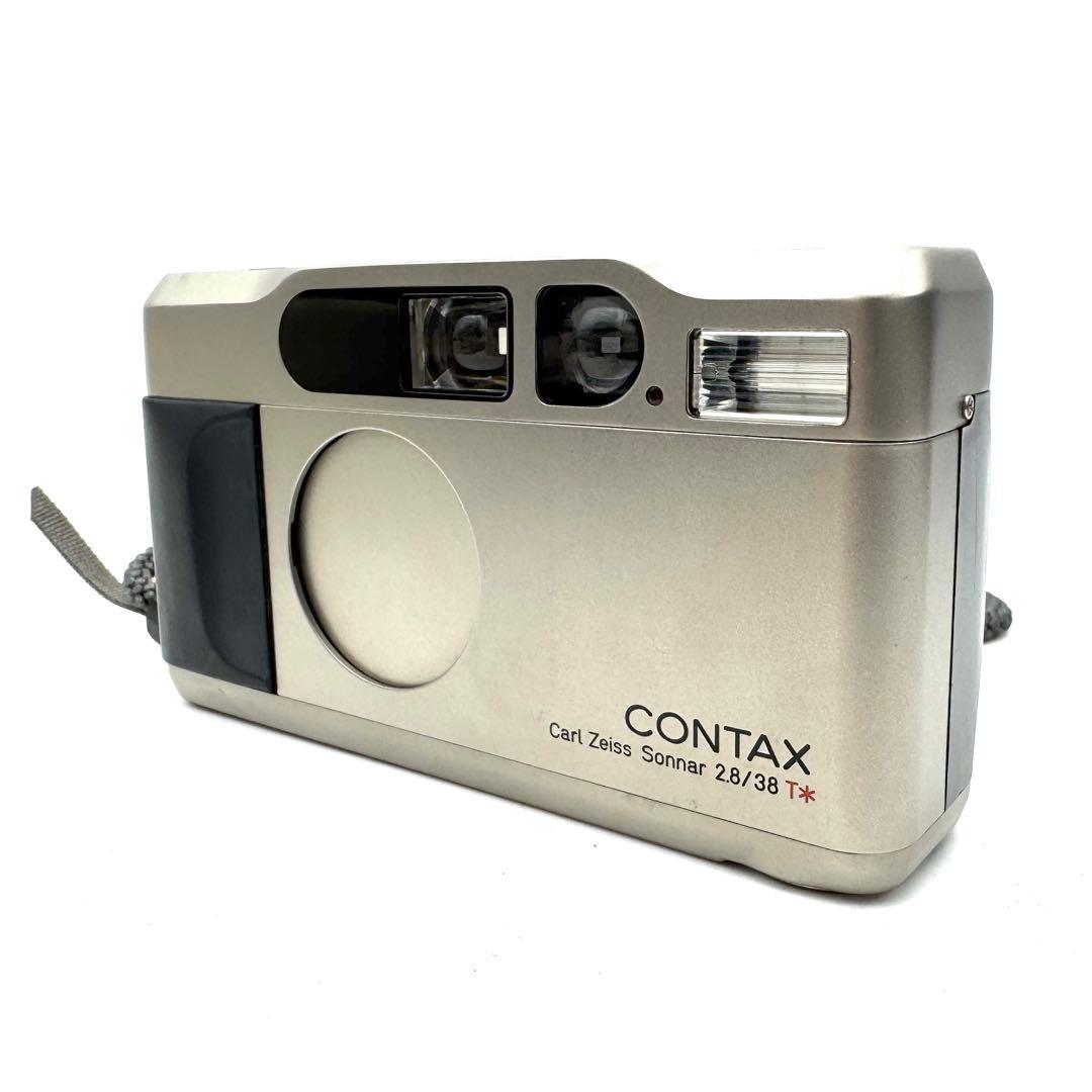動作良好 CONTAX コンタックス T2 チタンシルバー フィルムカメラ