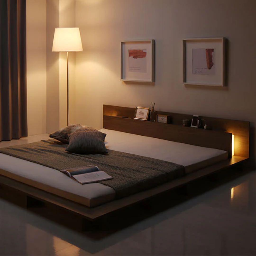 【ぷりん】『RELAIR リレア』 ダブルベッドフレーム ストーングレー