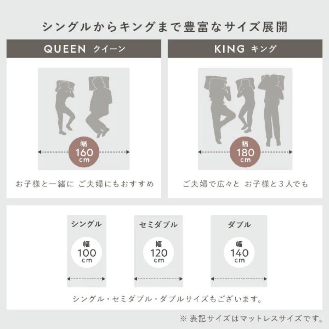 【ぷりん】『RELAIR リレア』 ダブルベッドフレーム ストーングレー