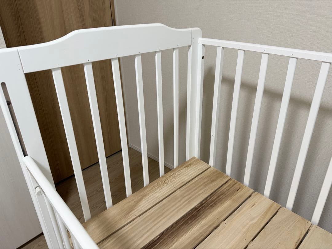 KATOJI ベビーベッド ホワイト ハイシート