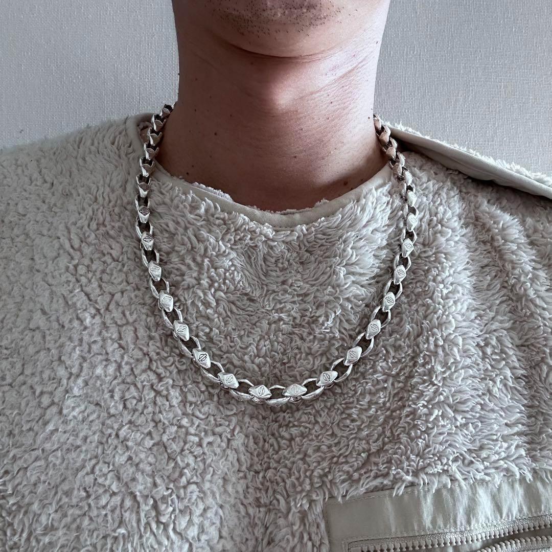 超重厚　ヴィンテージ 80s メキシカンチェーンネックレス　シルバー925