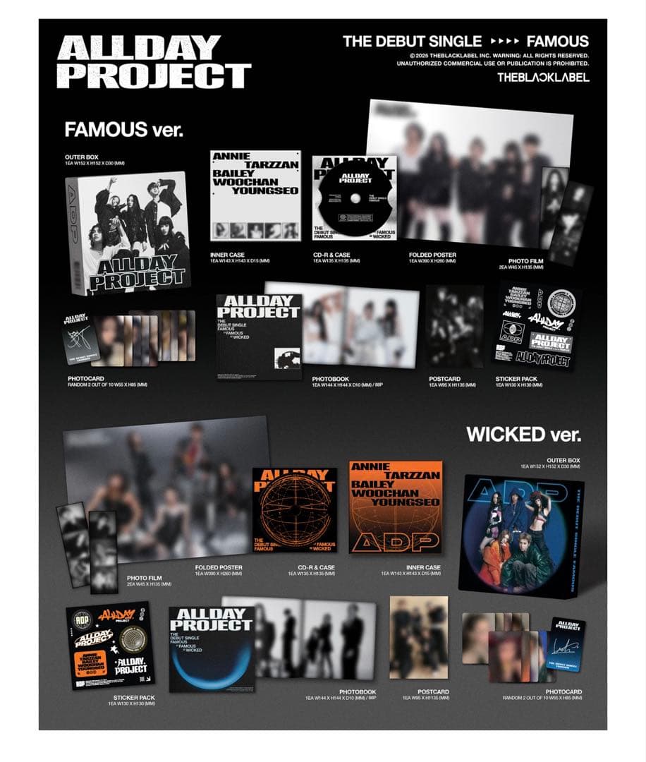 【抜けなし】ALLDAY PROJECT FAMOUS サイン CD