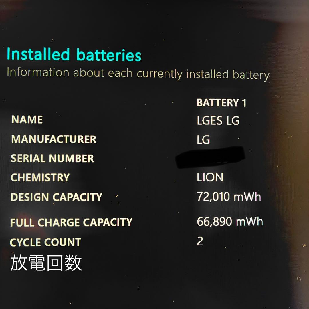 新古品【放電回数２回】LG glam 14Z90RU-GA52J 16GB