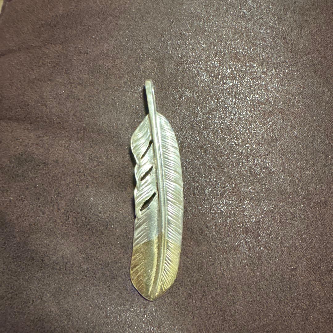 シルバーフェザー　先金　ネックレストップ