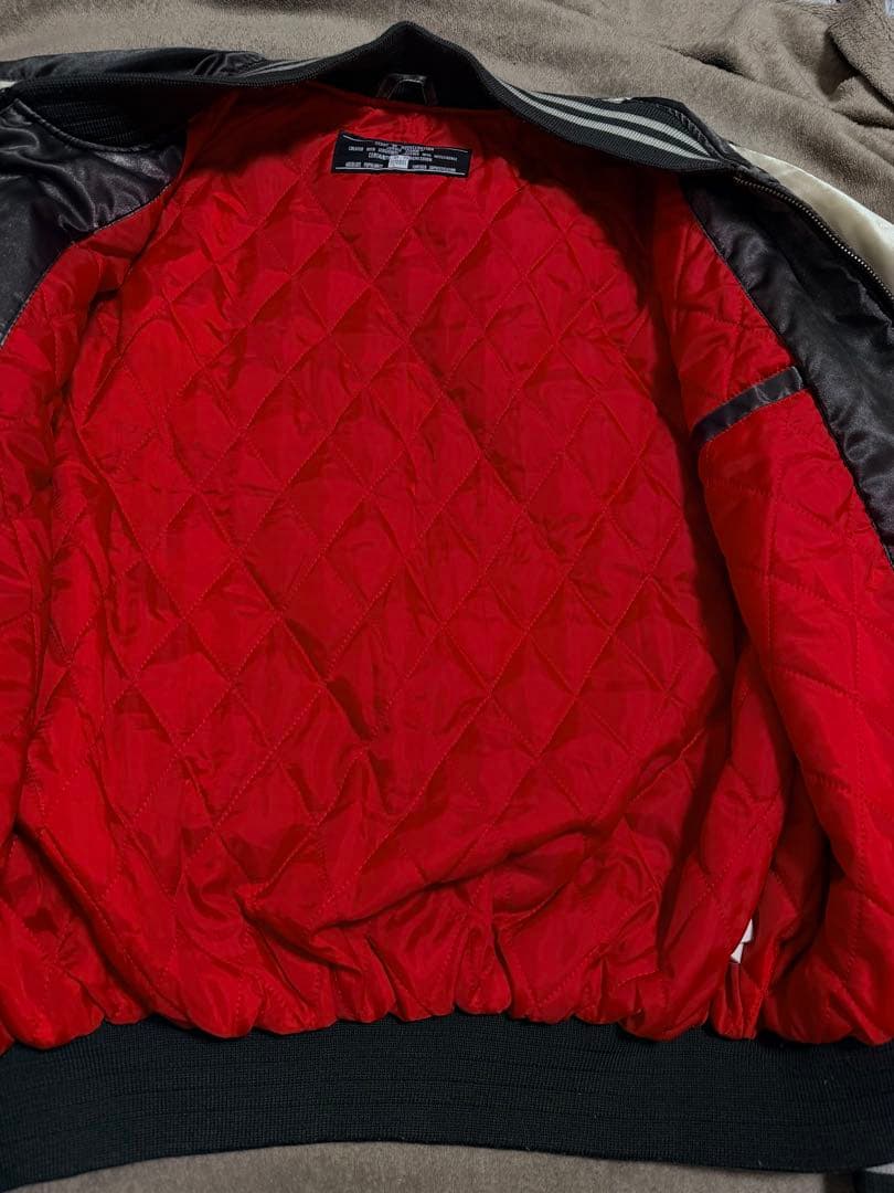 美品 Jungle Storm 日本地図芸者 スカジャン vintage サテン