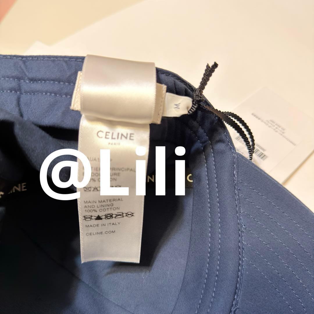 限定セール　【新品タグ付き】　CELINE ネイビー ロゴ ベースボールキャップ