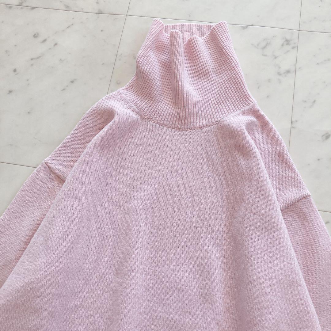 美品　GALERIE VIE ファインウールライトタートルネックニット ピンク