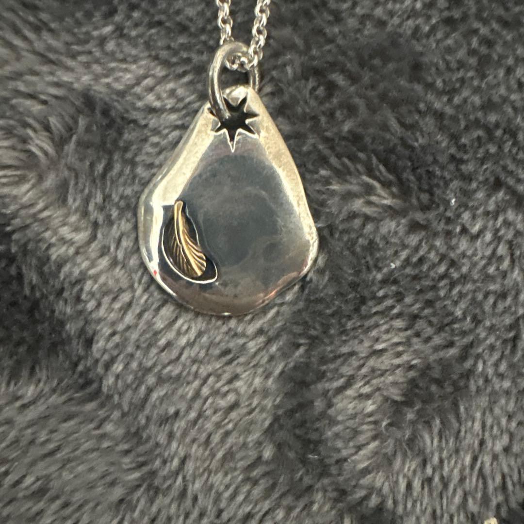 シルバー 925 ドロップ型ペンダント ネックレス