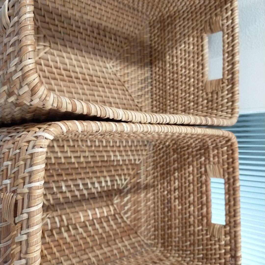 ニトリ　天然素材の収納バスケットセット