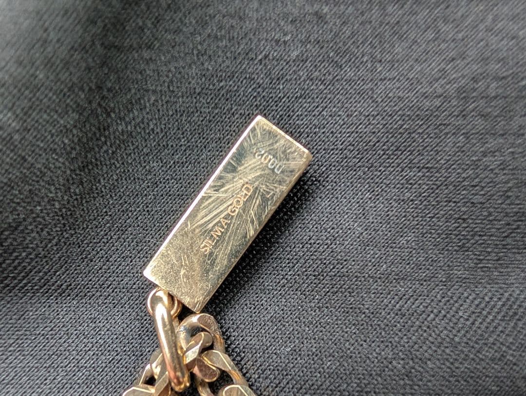 喜平ネックレス　33グラム　8面ダブル　 ダイヤ入りトップ付き