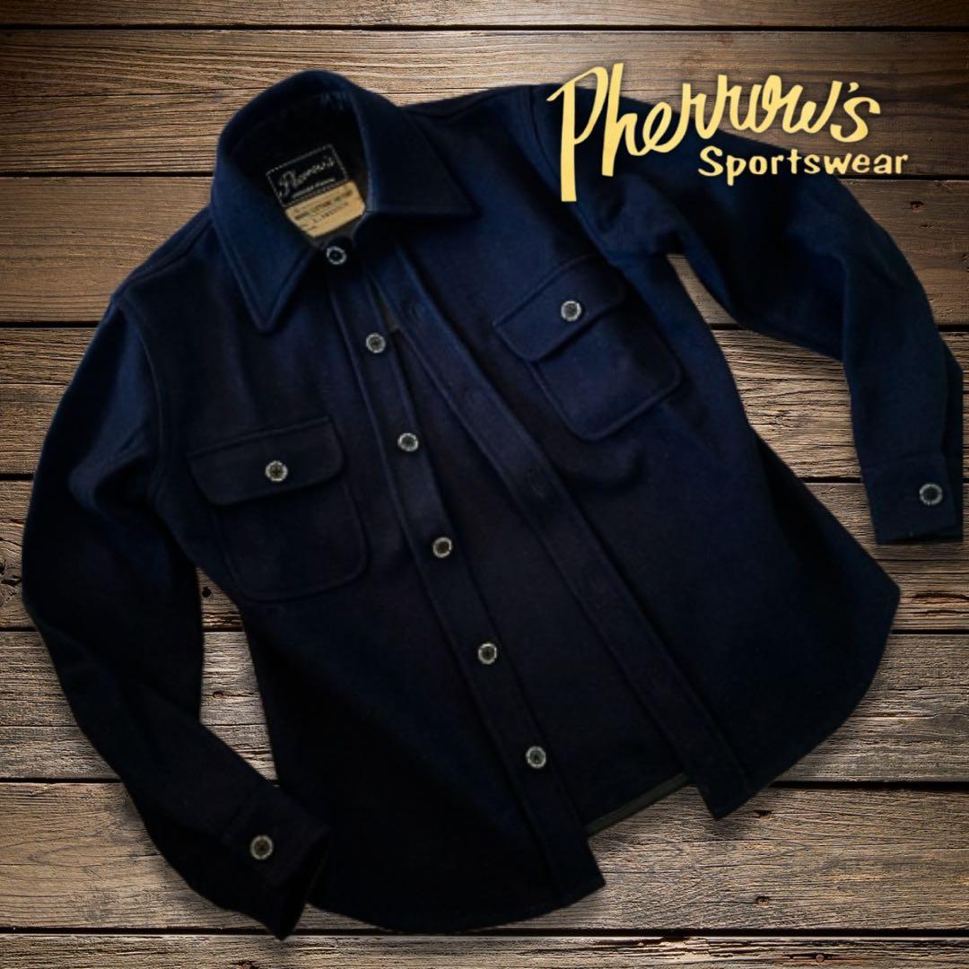 『人気◎』Pherrow's(フェローズ)ウールメルトンCPOシャツジャケット