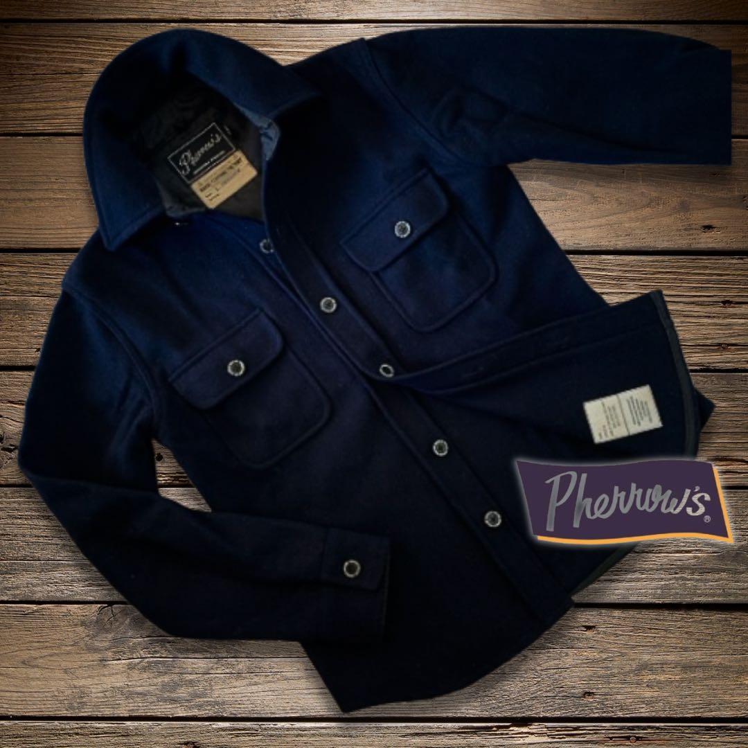 『人気◎』Pherrow's(フェローズ)ウールメルトンCPOシャツジャケット