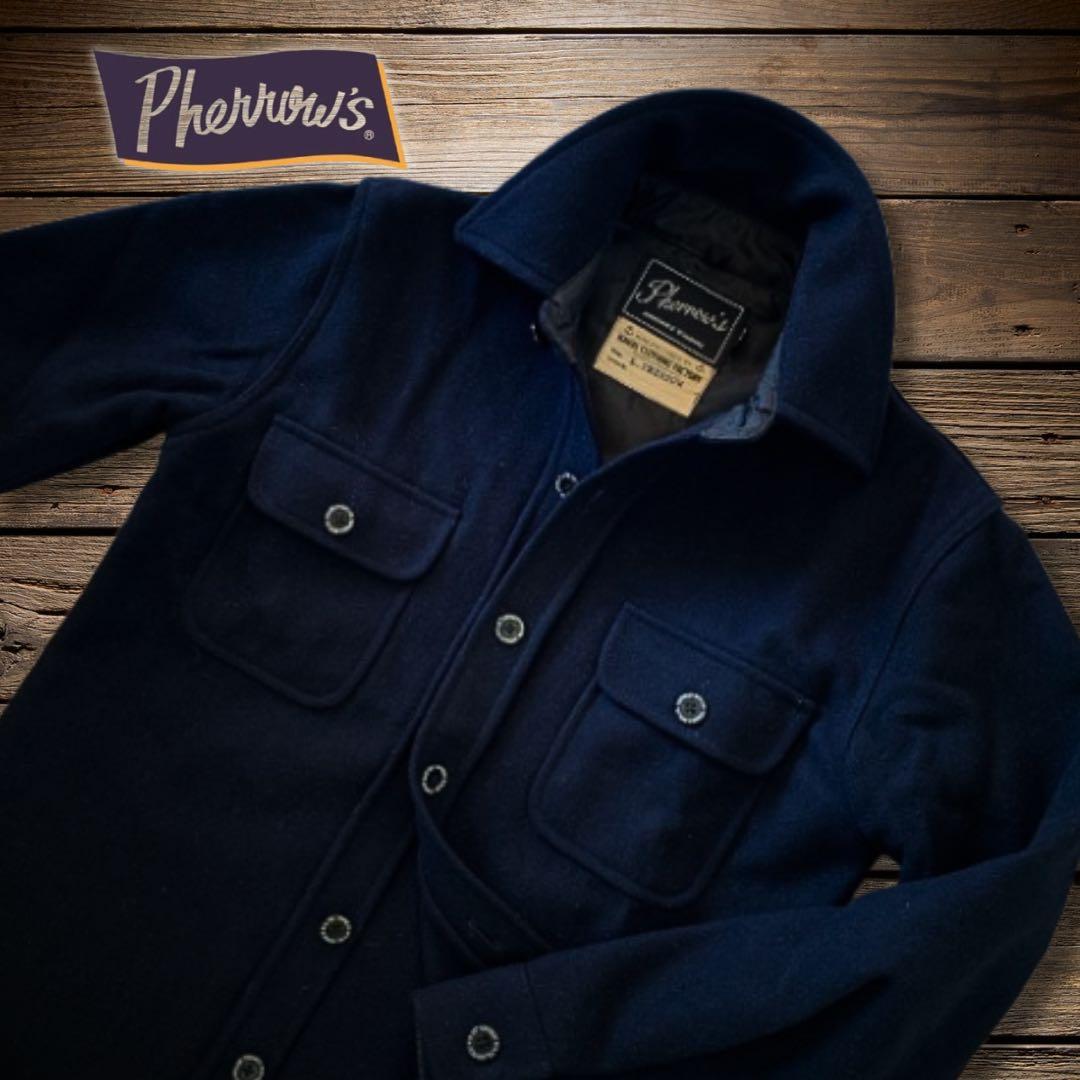 『人気◎』Pherrow's(フェローズ)ウールメルトンCPOシャツジャケット