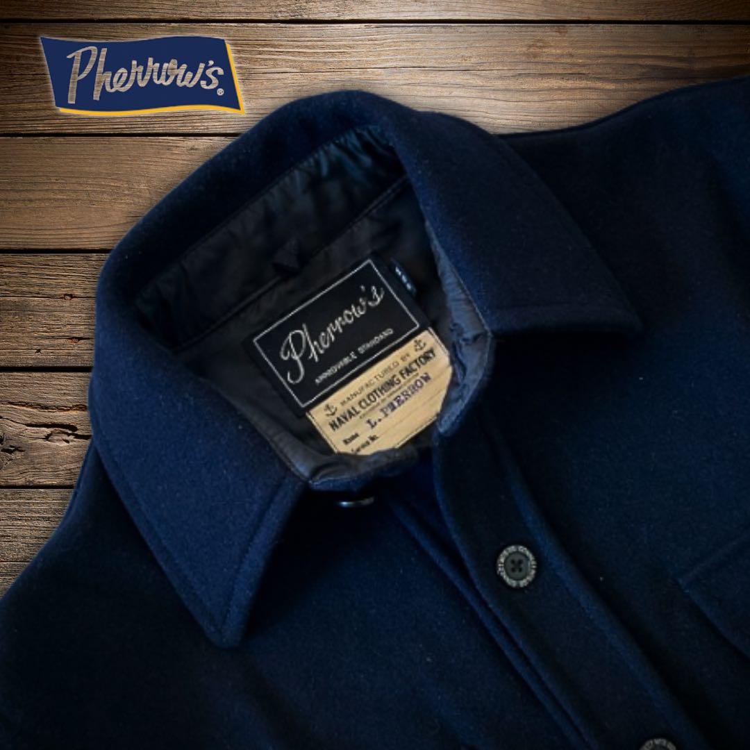 『人気◎』Pherrow's(フェローズ)ウールメルトンCPOシャツジャケット