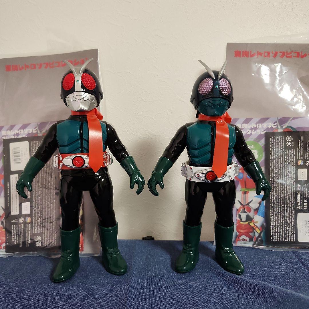 東映レトロソフビコレクション　シン·仮面ライダー　シン·仮面ライダー第２号　2体