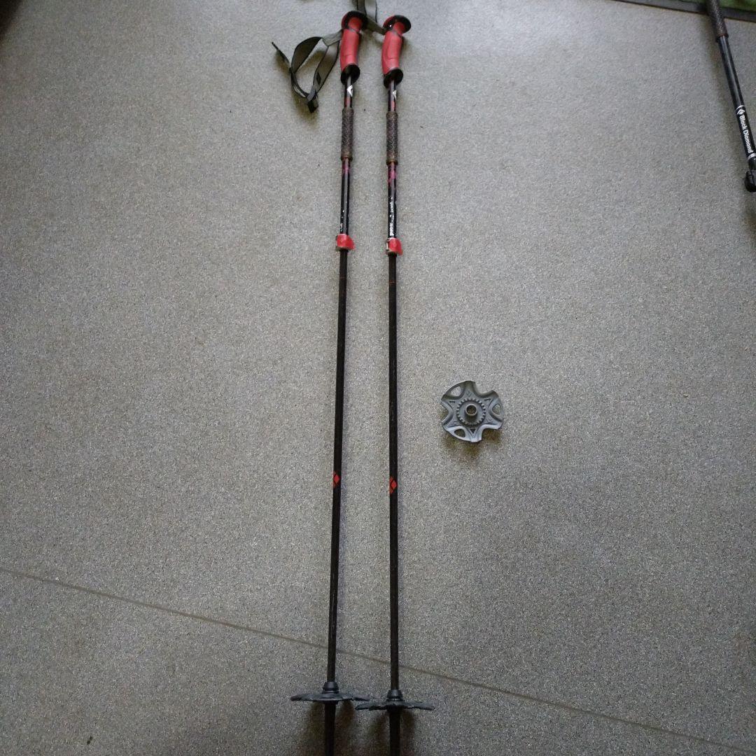  スキー ストック 伸縮式 カーボン