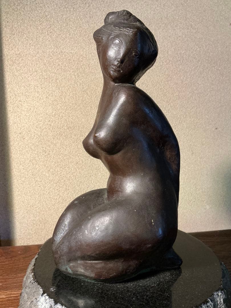 ま*ん様 山崎猛氏　裸婦ブロンズ像　『春貌』
