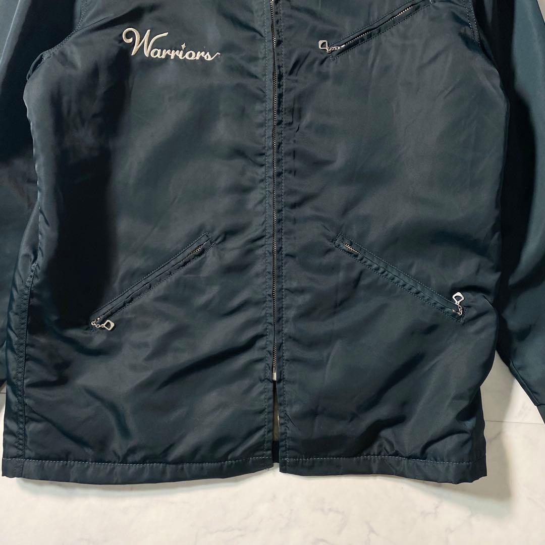 【美品】フラットヘッド　ナイロンジャケット　刺繍　ボア　大きいサイズ　ブルゾン