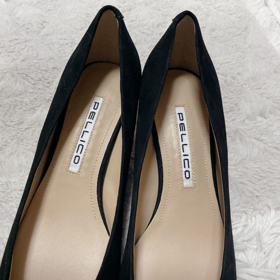 ペリーコ　スエード　バックル　パンプス　ブラック　レディース　アネッリ