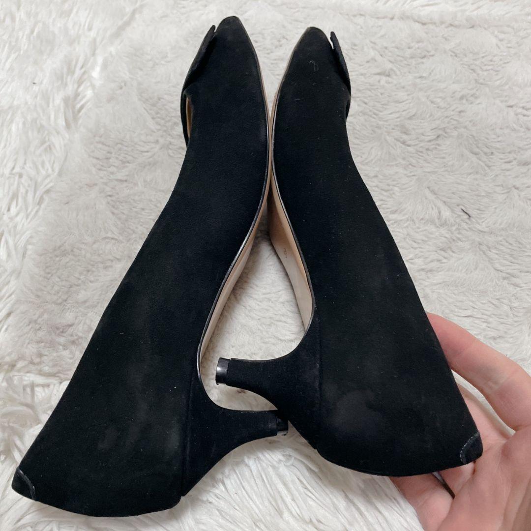 ペリーコ　スエード　バックル　パンプス　ブラック　レディース　アネッリ