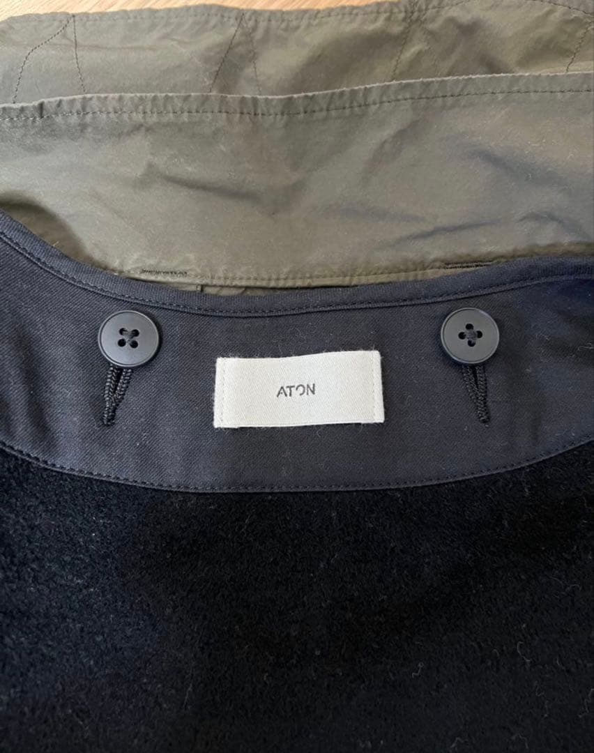 aton×ビューティ＆ユース別注　ショート丈モッズコート オリーブ