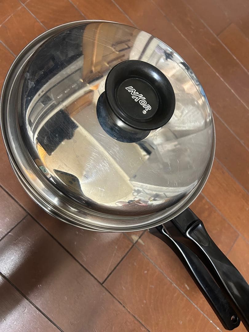 IH対応セット　インコア　INKOR(3コート・小フライパン・蒸しパン・蓋1つ)