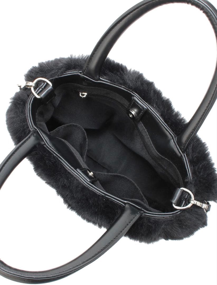 GYDAファーハンドショルダーバッグGGembossmixmaterialBAG