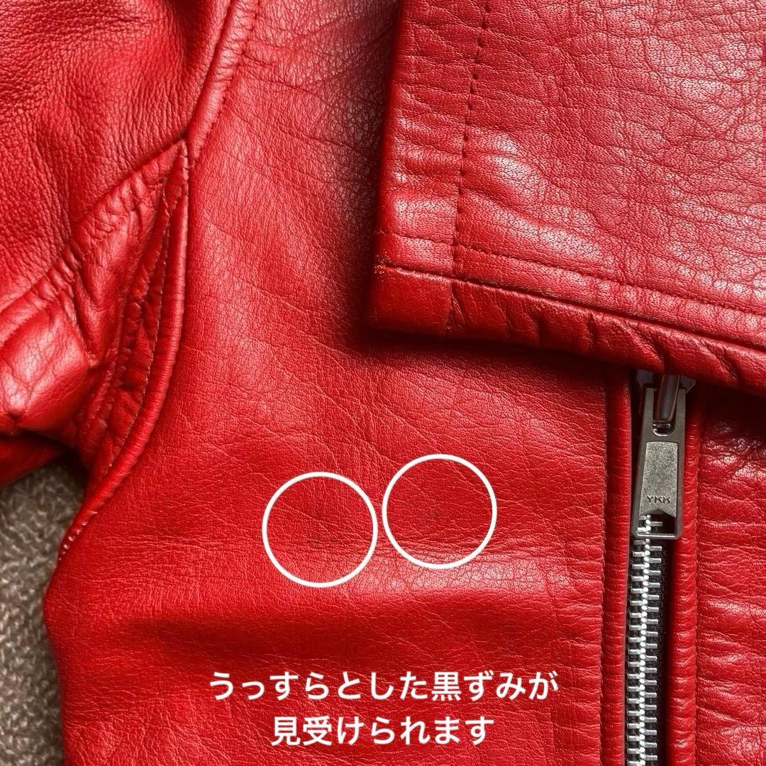 ルイスレザー ポールスミス ライダースジャケット M サイクロン レッドイヤー